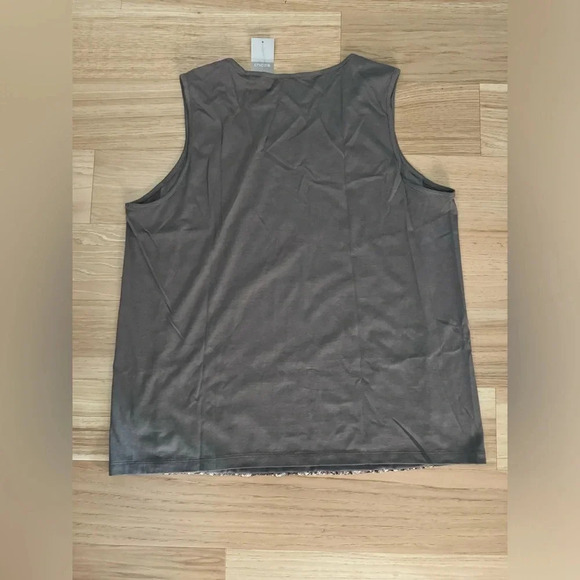 Chico’s Shimmer Glimmer Tank Taupe round neck size 3 - Picture 7 of 8